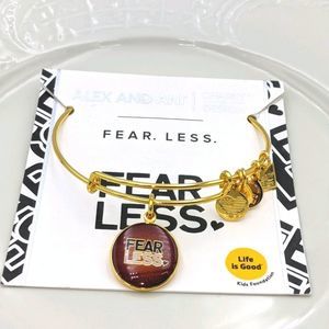 Alex and Ani Shiny Gold Fear Less Charity Bracelet